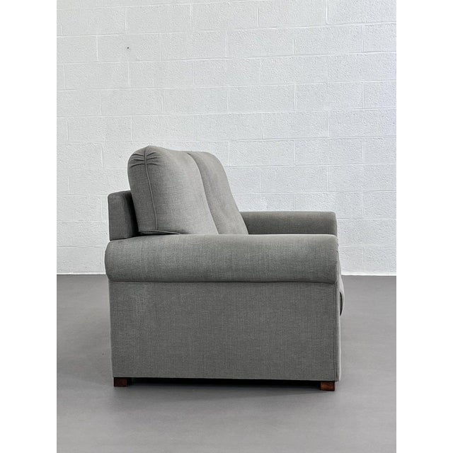 Two-Seater Sofa wit Lounge Chair in Gray Fabric, Set of 2 For Sale - Image 4 of 14