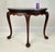 Vintage Chippendale Style Carved Mahogany Green Marble Top Demilune Console Table For Sale - Image 12 of 13