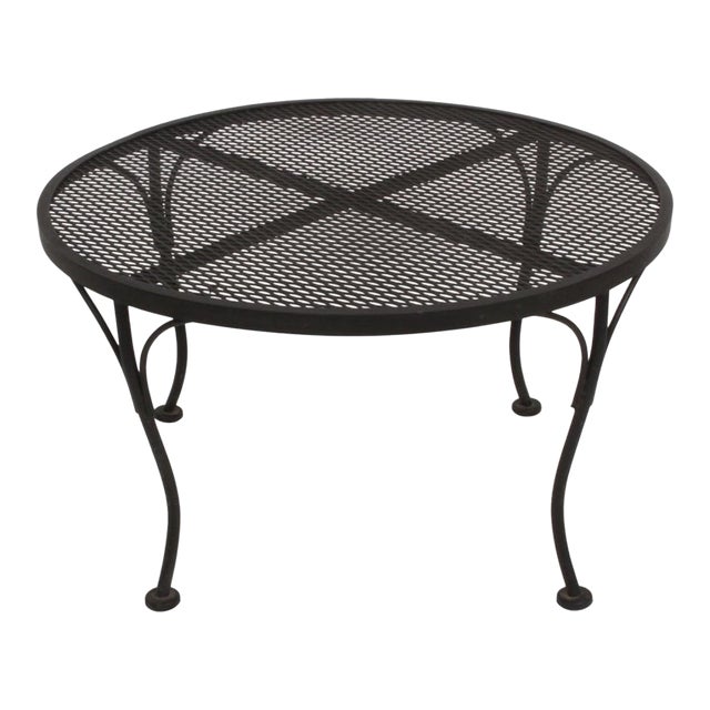 Russell Woodard Mid-Century Modern Iron Coffee Table For Sale