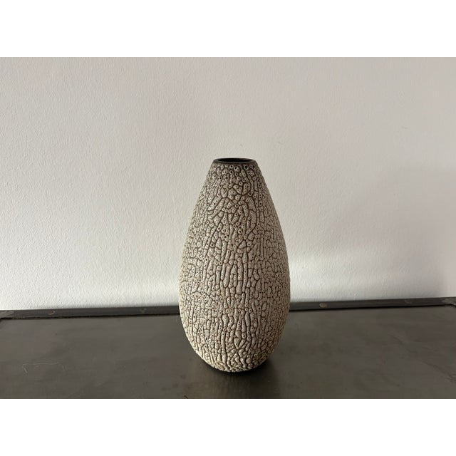Ceramic Hand-Thrown Ceramic Vase with Shrink Glaze by Albert Kiessling, 1950s For Sale - Image 7 of 18