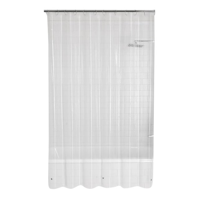 Clear Shower Curtain Liner Anti-Bacterial Peva 70x71 Water Repellent Mainstays For Sale