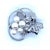 1990s 1990s Mikimoto Estate Akoya Pearl Brooch Pin Sterling Silver For Sale - Image 5 of 8