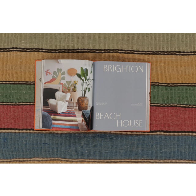 Brown Rug & Kilim's Contemporary Rez Kilim With Multicolor Striped Design For Sale - Image 8 of 9