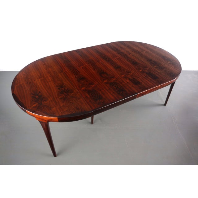 Danish Extension Dining Table in Rosewood by Ib Kofod Larsen For Sale - Image 9 of 9