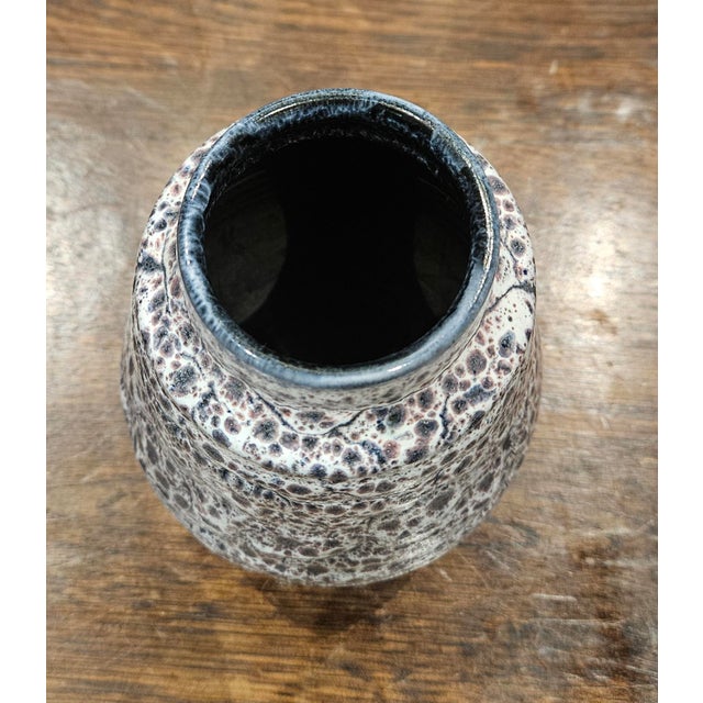 Topferhof Romhild Purple and White Fat Lava Vase For Sale In Charlotte - Image 6 of 9