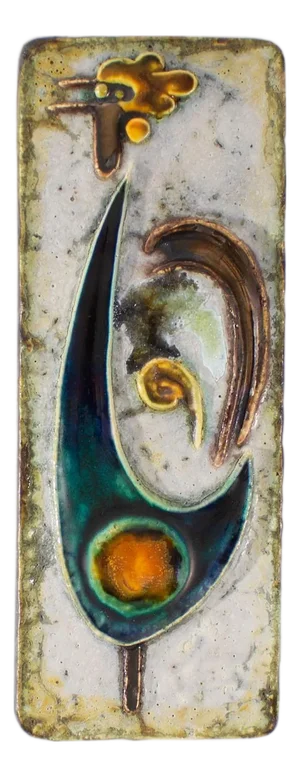 German Ceramic Wall Tile Plaque by Helmut Friedrich Schäffenacker
