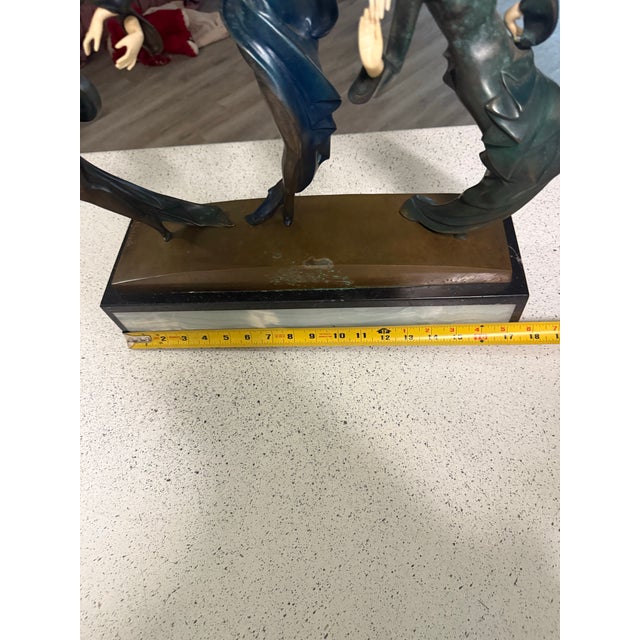 1930s 1930s Paul Philippe Art Deco Bronze Sculpture 3 Dancers 18x18 For Sale - Image 5 of 12