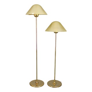 Floor Lamps in Brass Finish from VeArt, 1980s, Set of 2 For Sale