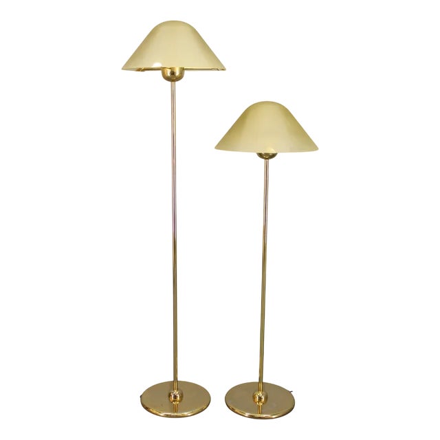 Floor Lamps in Brass Finish from VeArt, 1980s, Set of 2 For Sale