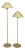 Floor Lamps in Brass Finish from VeArt, 1980s, Set of 2 For Sale