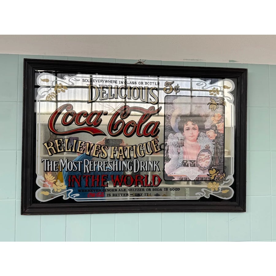 Vintage Coca Cola Advertising Mirror, 1980s | Chairish