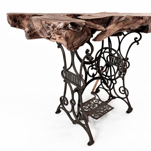 Vintage Table in Poplar, 1950s For Sale - Image 6 of 8