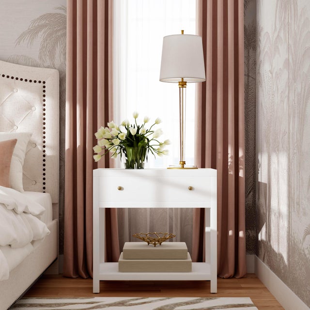 Enhance your bedroom or living space with the Butler Specialty Company Nora Wide Nightstand, a stylish blend of modern...