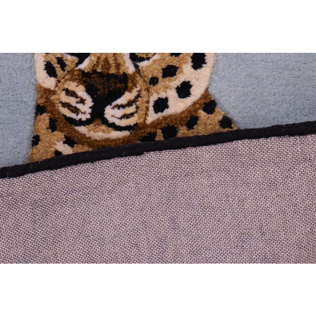 Contemporary Baby Leopard Animal Design Area Rug For Sale - Image 10 of 13