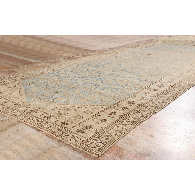 Sky Blue Antique Persian Malayer Rug, 05'08 X 15'06 For Sale - Image 8 of 10