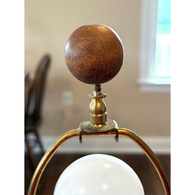 Pair of Vintage 1990s Acorn Table Lamps With Wrought Iron Oak Leaves – Quality Wood & Metal For Sale - Image 13 of 14