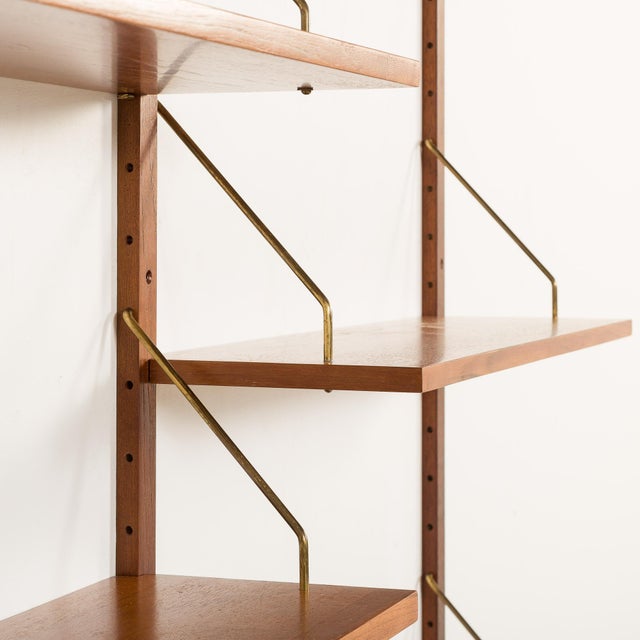 Wood Mid-Century Danish Teak Wall Unit in the style of Poul Cadovius, 1960s For Sale - Image 7 of 16