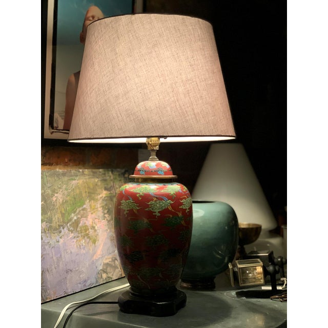 Mid-20th Century Chinese Cloisonné Table Lamp For Sale - Image 15 of 15