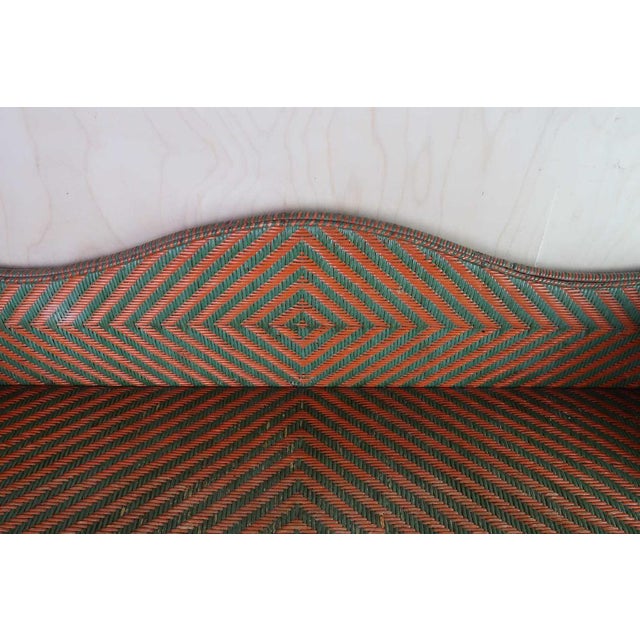 1930s Vintage Art Deco French Painted Rattan and Bentwood Console Table, 1930s For Sale - Image 5 of 8