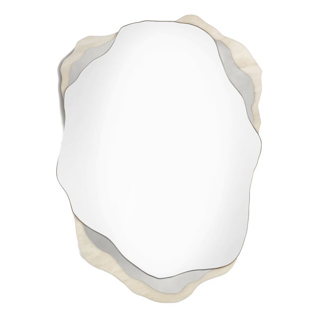 Arizona Mirror in Estremoz Marble and Nickel by InsidherLand For Sale