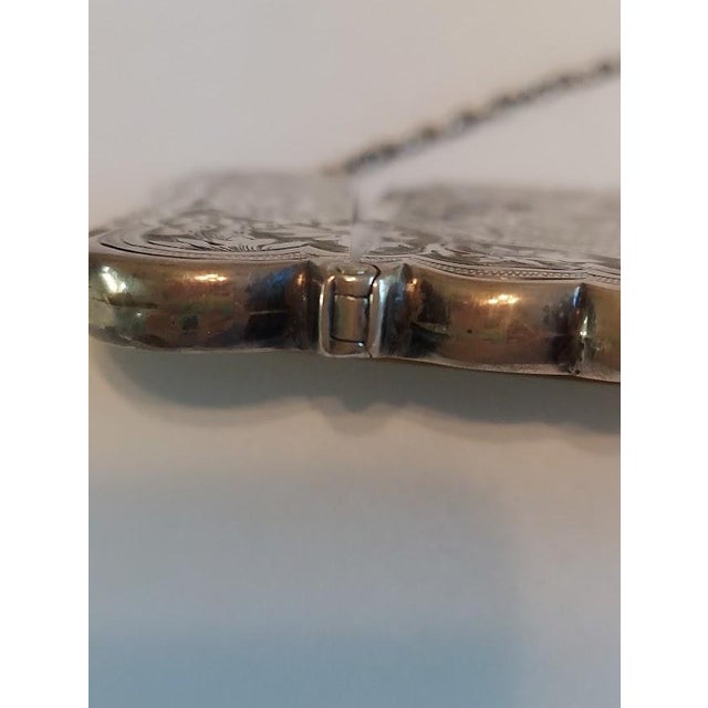 Antique Victorian Sterling Silver Card Case-Hallmarked 1892 For Sale - Image 9 of 10