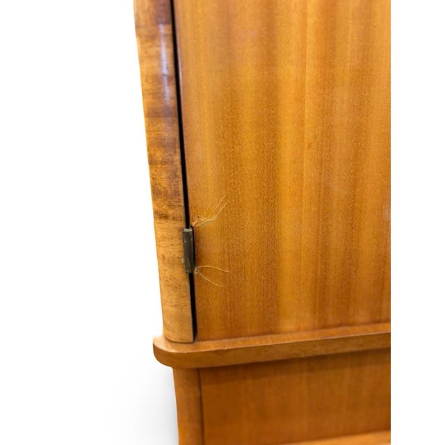 Wood 1960s Mid-Century Modern French Mahogany Sideboard Credenza With Brass Accents For Sale - Image 7 of 12