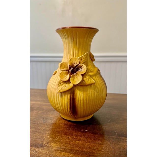 Mustard Ochre Yellow Dogwood Vase For Sale - Image 8 of 12