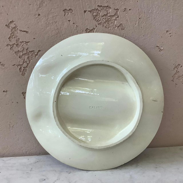 French Majolica Asparagus Plate Salins, circa 1890 For Sale In Austin - Image 6 of 10