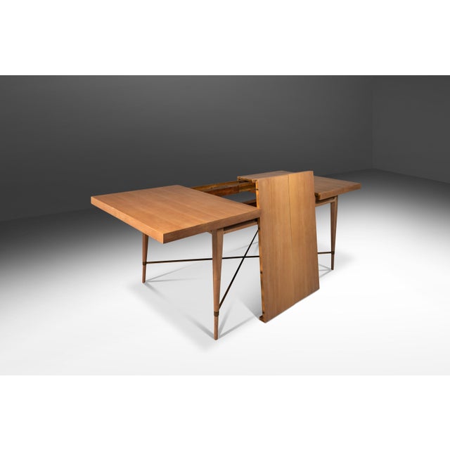 Paul McCobb Mid-Century Modern Dining Room Set (Table & Chairs) in Mahogany & Brass Styled After Paul McCobb for Calvin Furniture, Usa, C. 1950s For Sale - Image 4 of 12