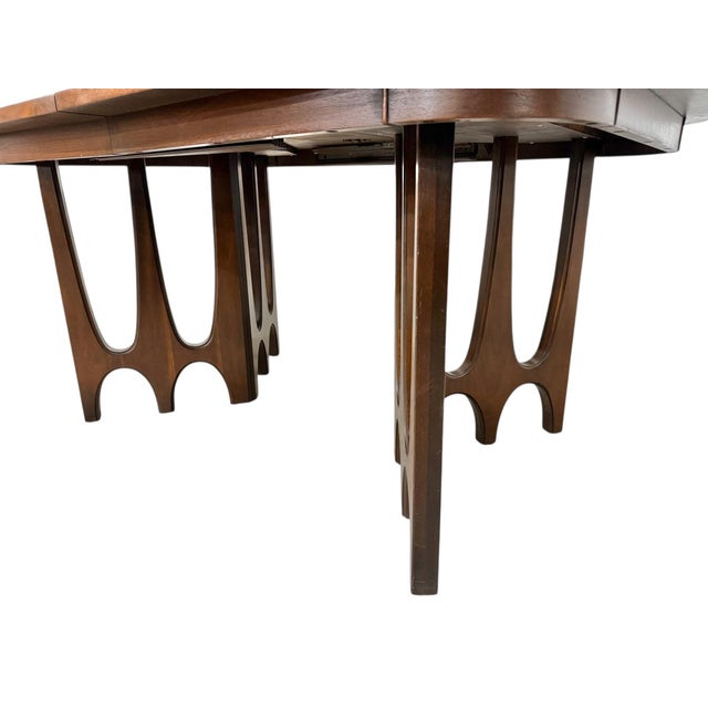 Mid-Century Modern Broyhill Brasilia Walnut Dining Table For Sale - Image 11 of 13