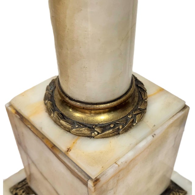 Antique French 19th C Rotating Top Bronze & Onyx Column Pedestal For Sale - Image 11 of 14