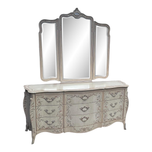 Drexel Heritage French Provincial "Adriana" Dresser With Mirror & 9 Drawers