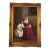 Large Oil Painting Ornate Gold Gilt Framed Signed Mother & Child Reading Scene Vintage For Sale