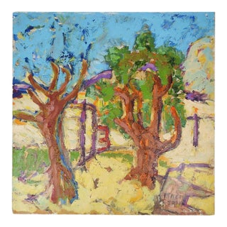 Contemporary Impressionist Joshua Trees Landscape Painting For Sale