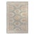 Rug & Kilim’s Distressed Rosette Rug in Beige and Blue, 5x8 For Sale