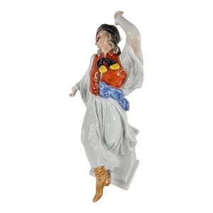 1950s Herend Dancing Man Figurine – Hand Painted Hungarian Porcelain