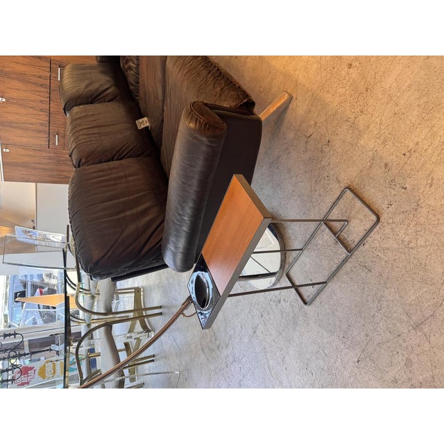 Metal Vintage Console Side Table in Teak and Ceramic by Robin Day for Habitat, 1964 For Sale - Image 7 of 8
