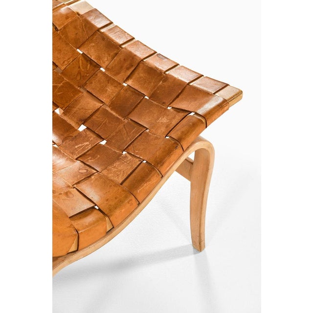 1960s Sofa in Laminated Birch and Original Leather by Bruno Mathsson, 1968 For Sale - Image 5 of 9