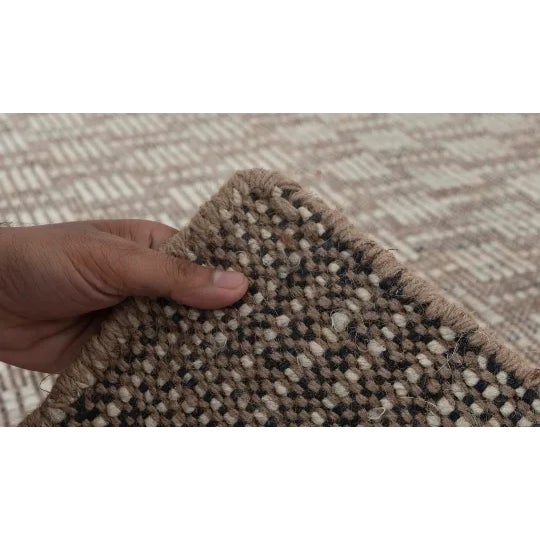 White Wool Jute Hand Woven Rug - 9x12 Ft. For Sale - Image 6 of 11