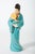 Early 20th Century Chinese Figurine of Lady in Blue With Fan For Sale - Image 16 of 17