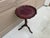 Vintage Georgian Embossed Red Leather Top Mahogany Side Table For Sale In South Bend - Image 6 of 10