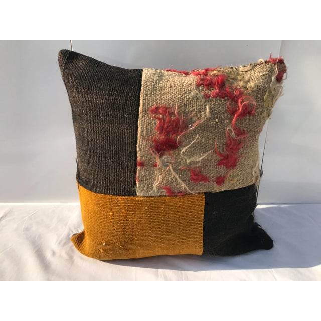 Pillow cover made from handwoven vintage Turkish Anatolian rugs. We collect old vintage rugs, cut them and design our own...