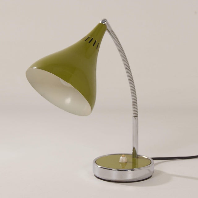 Green Desk Light, Florence, Italy, 1960s For Sale - Image 4 of 11