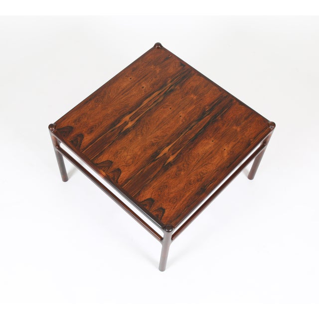 CFC Silkeborg Vintage 1960 Danish Square Rosewood Coffee or Corner Table by Cf Christensen For Sale - Image 4 of 12