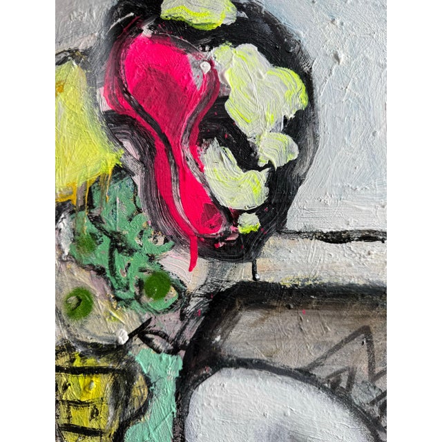 Scott Harper Mixed Media Painting titled “Pyro #2” 32 x 32 2024 For Sale - Image 4 of 10