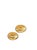 1980s Pair of Vintage Premier Usa Gold Tone Rope Clip-on Earrings – Textured Domed Oval Button Earrings, 1980s For Sale - Image 5 of 5