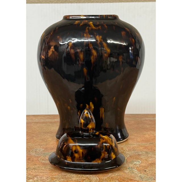 Martino Interiors Glazed Ceramic Temple Jar For Sale - Image 4 of 12