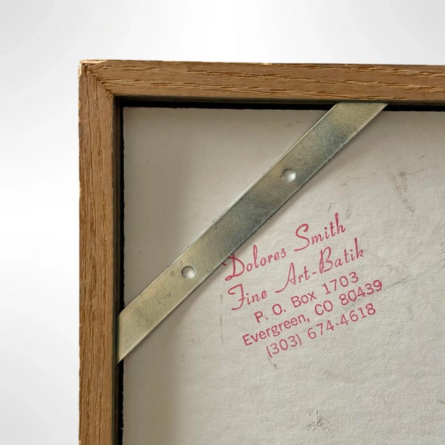 D. Smith Batik Print, Signed & Framed Limited Edition Native Art Late 20th Century For Sale - Image 9 of 9