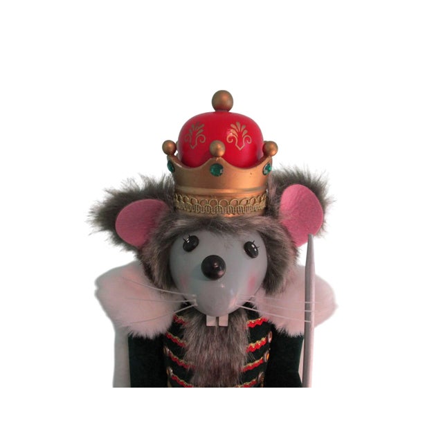 Mouse King Nutcracker 24 Tall No Box Guc Wood Faux Fur For Sale In Phoenix - Image 6 of 7