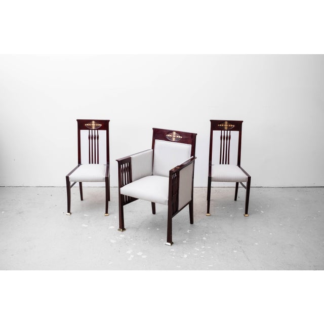 Antique Art Nouveau Seating Group by Hans Christiansen for Ludwig Schäfer, 1890s, Set of 3 For Sale - Image 10 of 18